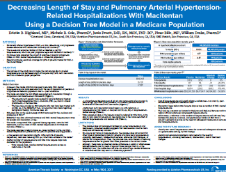 Decreasing Length of Stay and Pulmonary Arterial Hypertension Related Hospitalizations with Macitentan Using a Decision Tree Model in a Medicare Population