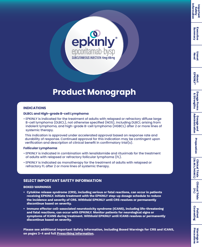 EPKINLY Product Monograph