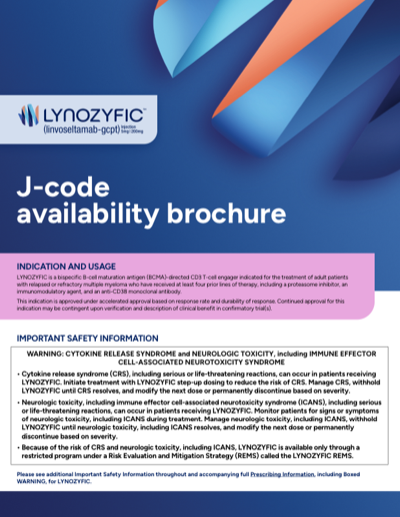 LYNOZYFIC J-code Availability Brochure