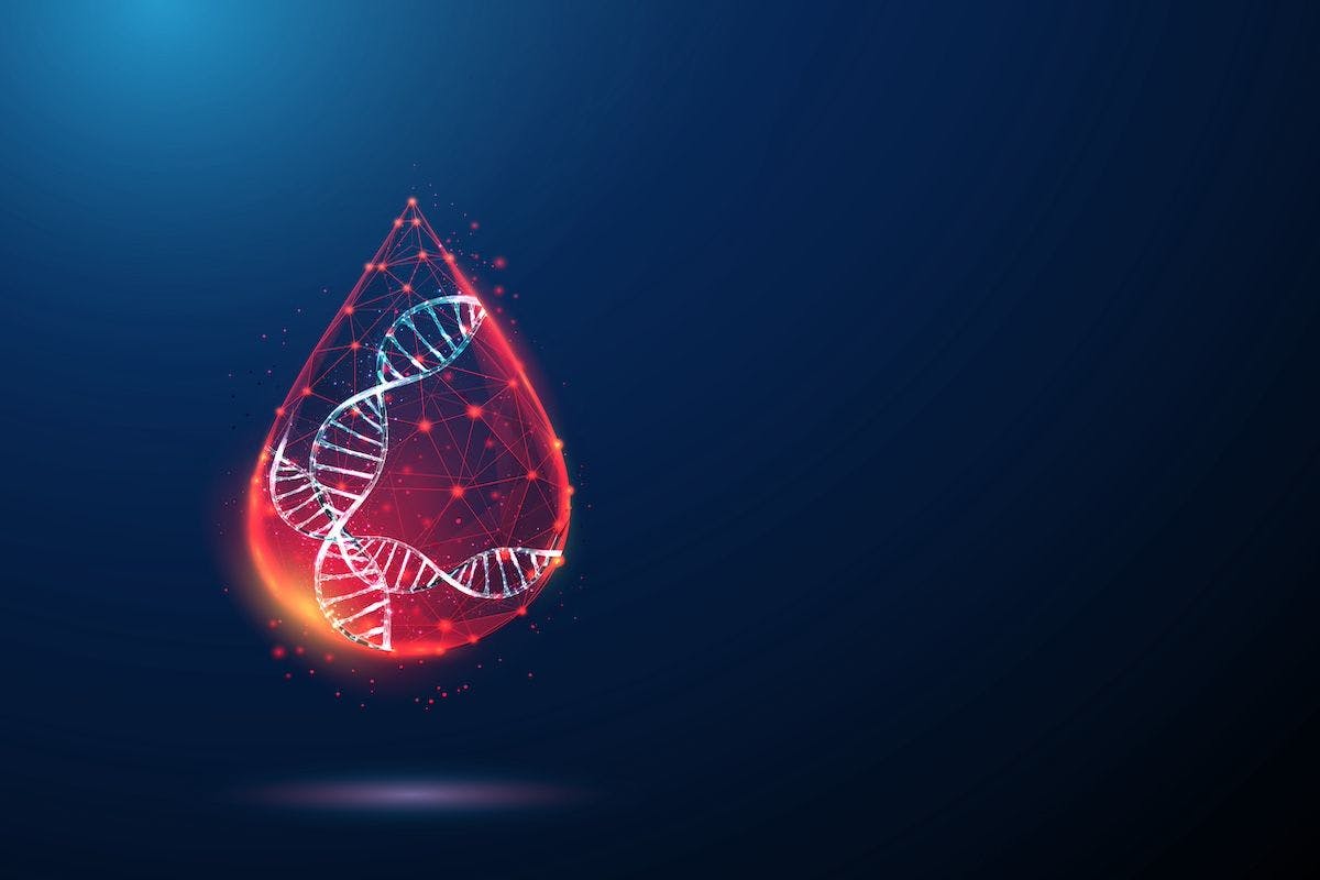 Red blood drop with double helix | Image Credit: Елена Бутусова-stock.adobe.com